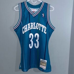 Alonzo Mourning Mitchell & Ness Charlotte Hornets Teal 1992-93 ROOKIE NBA Jersey